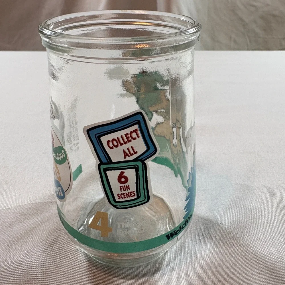 Welch's Dr Seuss Jelly Jar Glass 1996 Thidwick and Friends Vintage 4oz Tumbler